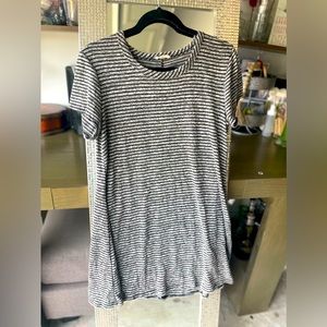 🌸 Laid-Back Striped Grey Dress | Size M | Cute & Comfy